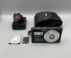 Sony Cyber-shot DSC-W320 14.1MP Digital Camera Black - Full Kit