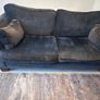 Couch- large navy armchair and matching 3 seater couch Image 3