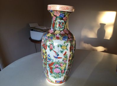Ceramics - Oriental Hand Painted Vase,