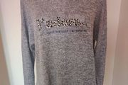 River Island J'adore grey jumper size UK18 EU46 Postage included