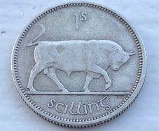 Irish silver one shilling