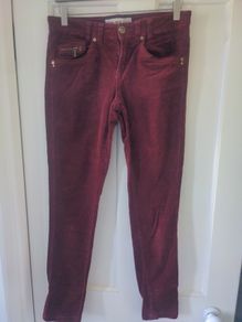 Wine colour ladies cords