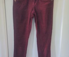 Wine colour ladies cords