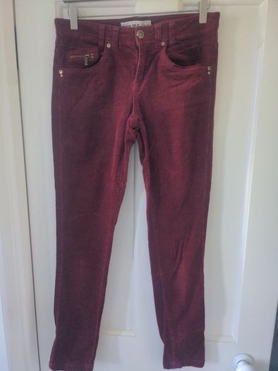 Wine colour ladies cords