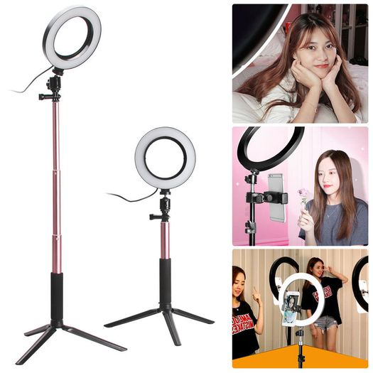 12" LED Ring Light Dimmable Lighting Kit Phone Selfie Tripod Makeup Youtube Live
