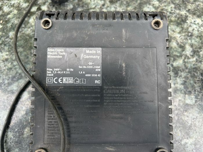 Atlas Copco charger and battery