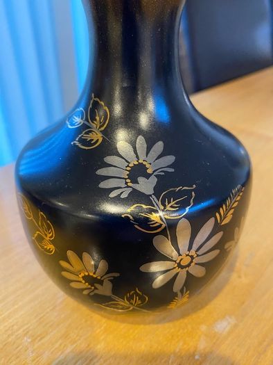 Black and Gold Mid-Century Vase