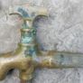 Antique Brass Handle Barrel spigot Tap Horse Head Image 8
