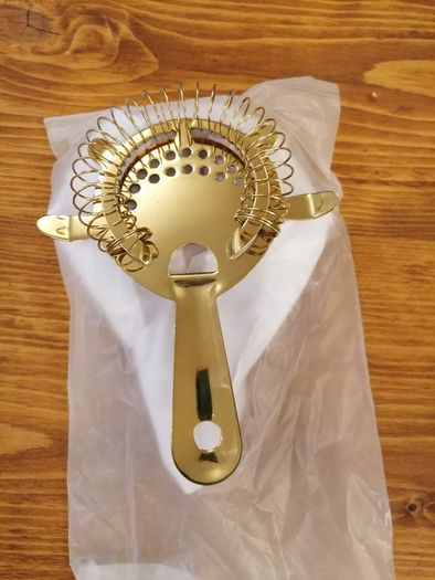Gold Hawthorne cocktail strainer