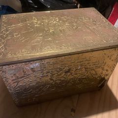 Brass fireside box