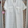 dress bnwt H&M white linen dress oversized uk 6 fit 8/10 shirt dress Image 3