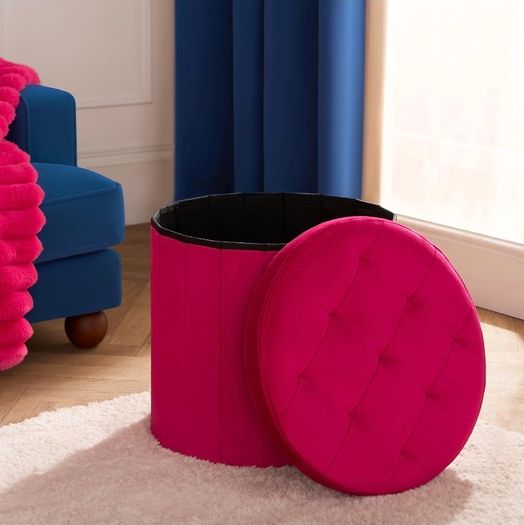 OHS Hot Pink Ottoman boxes x 2