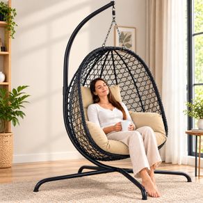 Hanging Chair with Frame Hanging Basket - Indoor and Outdoor Hanging Chair