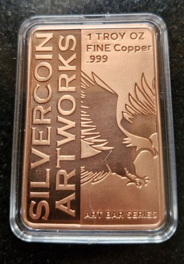 1 Troy Oz Copper Art Bar