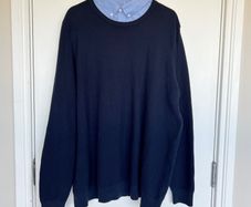 NEW Mens Navy 2 in 1 Knit Jumper 3XL
