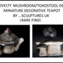 A Collection Of 8 Novelty Miniature Decorative Fruit and Vegetable Teapots By Sculptures Uk Image 3