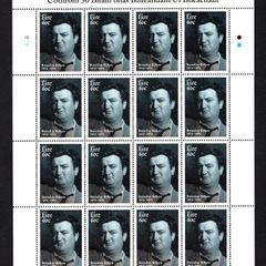 2014 Ireland 50th Death Anniversary of Brendan Behan Commemorative Stamp Sheetlet Plate 1B1B Mint Never Hinged (MNH)