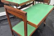 Trolley/folding Table model Vintage Teak Midcentury metamorphic table folding trolley