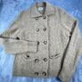 Vtg Blarney Lambswool Aran Knit Cardigan Chunky Cable Womens XL Double Breasted Image 5