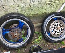 rs125 front forks and wheels