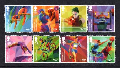 2022 Great Britain Commonwealth Games Commemorative Stamps Mint Never Hinged (MNH)