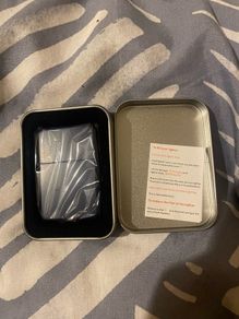 Brand new, Blue zippo style lighter in casing