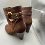 RALPH LAUREN Womens Boots UK 6 EU39 Myla High Heel Ankle Brown Suede Leather Zip Image 10
