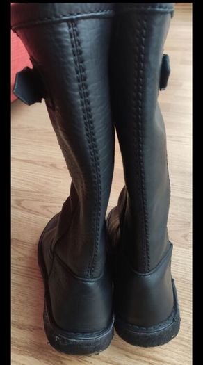 Clarks Originals Black Pebbled Leather Tall Knee High Boots  UK 6 / EU 39
