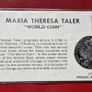 1780 Maria Theresa Taler Proof Restrike Silver Coin In Card Image 5
