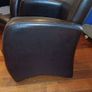 2 x leatherette tub armchairs Image 8