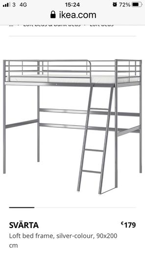 IKEA SVARTA loft bed frame