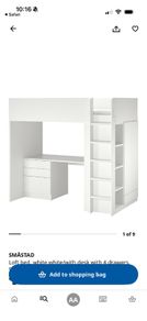 Bunk bed with desk