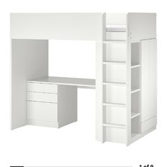 Bunk bed with desk