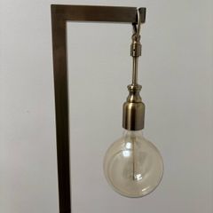 Modern brass floor lamp - 5 ft tall.