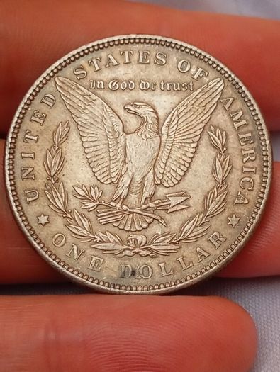 one dollar coin  silver. Silver.   Heavy