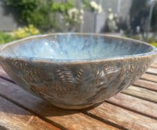 Ceramic fern leaf bowl