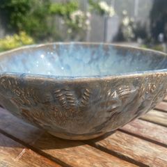Ceramic fern leaf bowl