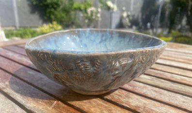 Ceramic fern leaf bowl