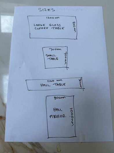 Glass Table / Mirror Set