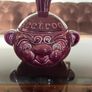 Vintage Sadler Pottery Beetroot Funny Face Lidded Jar Glazed Burgundy Image 2