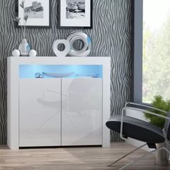 LED Sideboard Modern Sideboard with LED lights LED Cabinet Living Room High Gloss Sideboard