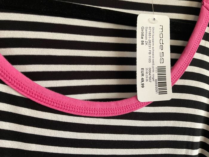NEW  FURTHER REDUCED from SAMOON a pink casual cardigan with side slits and a matching black and white top with pink trim . Length of both items is 33 inches