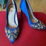 Blue embellished river island high heels size 5 Image 2