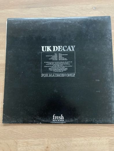 UK Decay For Madmen Only 1981 pressing