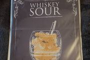 Whiskey sour metal sign