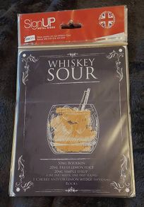Whiskey sour metal sign