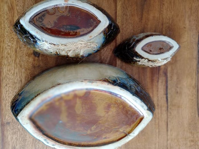 Vintage Ceramic Art Pottery Nest of Bowls x 3