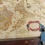 Vintage Style Wooden Map Chest Storage Trunk  Great Condition Image 4