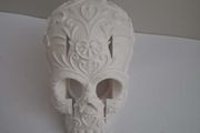 Halloween Sugar Skull LED Light / Day of the Dead Tea Light Lamp