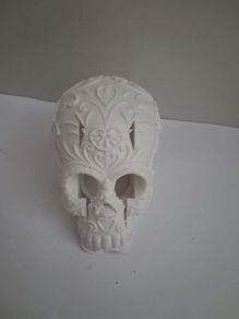 Halloween Sugar Skull LED Light / Day of the Dead Tea Light Lamp